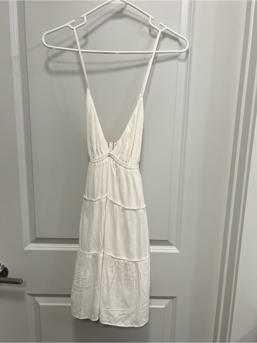 NWT Victoria's Secret Pink White Tiered Spaghetti-Strap Sundress